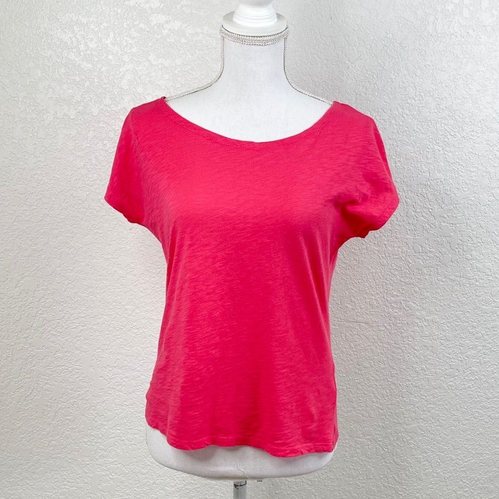 Brooks Brothers Round Neck Short Sleeve T Shirt Pink Size XS